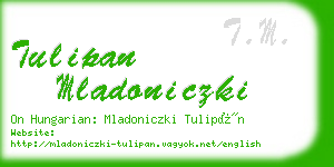 tulipan mladoniczki business card